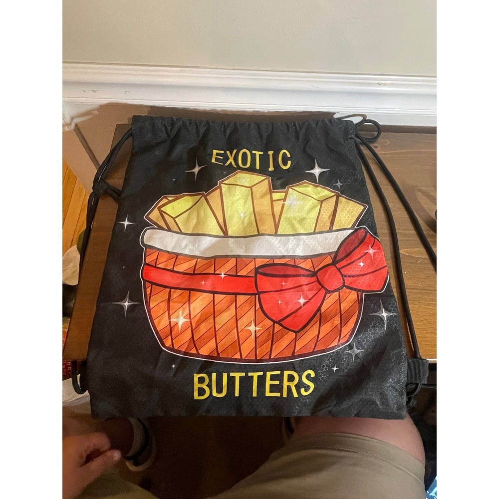 Five Nights at Freddys Sister Location Exotic Butters Drawstring Bag FNAF Black